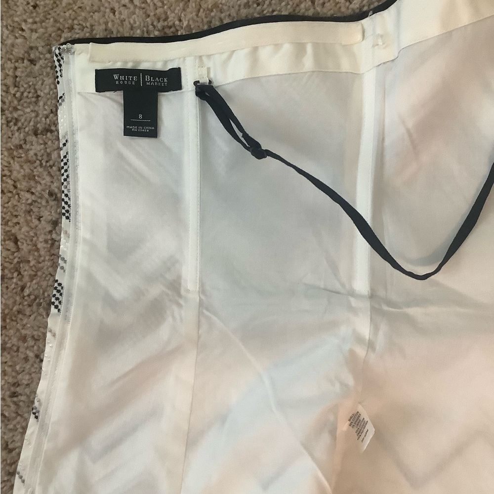 WHBM Geometric Bustier Top Size 8 Detachable Straps - Picture 5 of 11